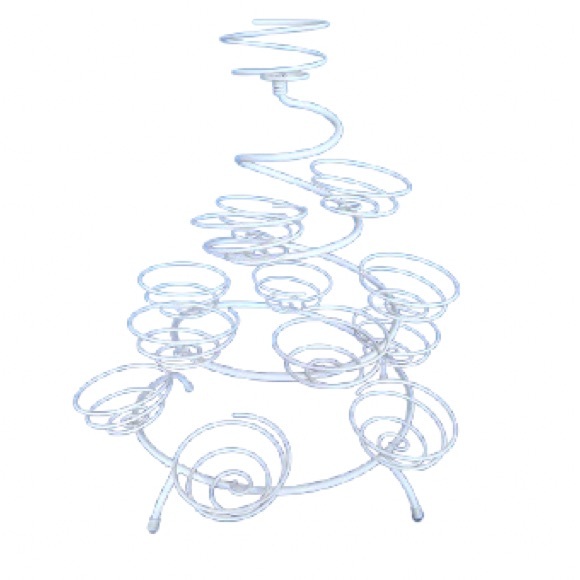 Vintage White Metal Spiral Spring Cupcake / Muffin Tree - Picture 4 of 4